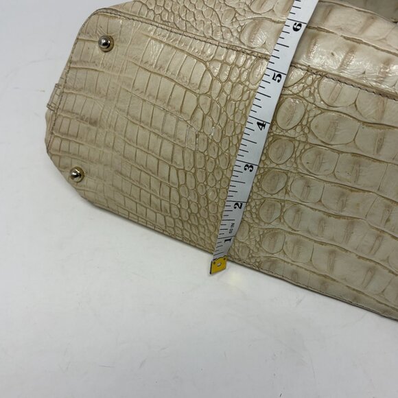 Brahmin cream Duxbury satchel bag embossed leather - Picture 16 of 16